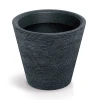 Doniczka okrągła czarna 40 cm Tubra Round Ethick