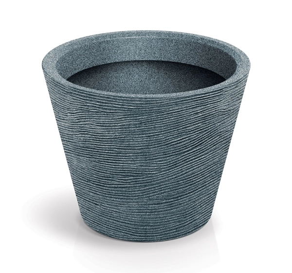 Donica ozdobna szara 48 cm Tubra Round Ethick
