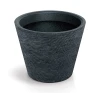 Donica dekoracyjna czarna 48 cm Tubra Round Ethick