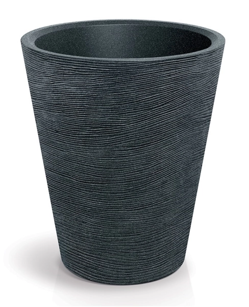 Donica ozdobna okrągła czarna 60 cm Tubra Round Ethick
