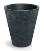 duża  donica okrągła czarna 80 cm Tubra Round Ethick