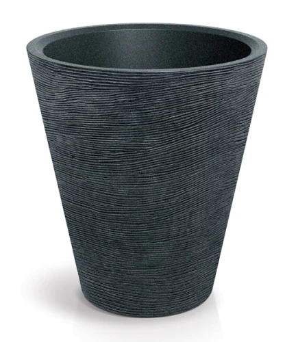 duża  donica okrągła czarna 80 cm Tubra Round Ethick