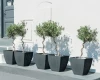 donica kwadratowa Latia Square Midl aranzacja przed domem