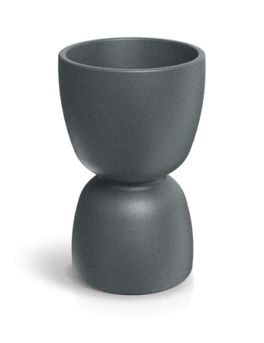 Donica w kształcie klepsydry szara ciemna granit Duala Round Midl