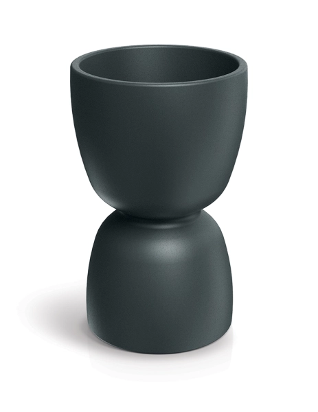 Donica w kształcie klepsydry grafitowa Duala Round Midl