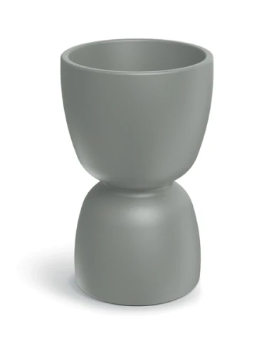 Donica w kształcie kielicha szara jasna beton Duala Round Midl
