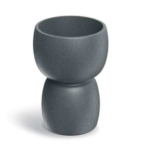 Donica dekoracyjna szara granitowa 30 cm Duala Round TDR30_105GR_tiny_granite
