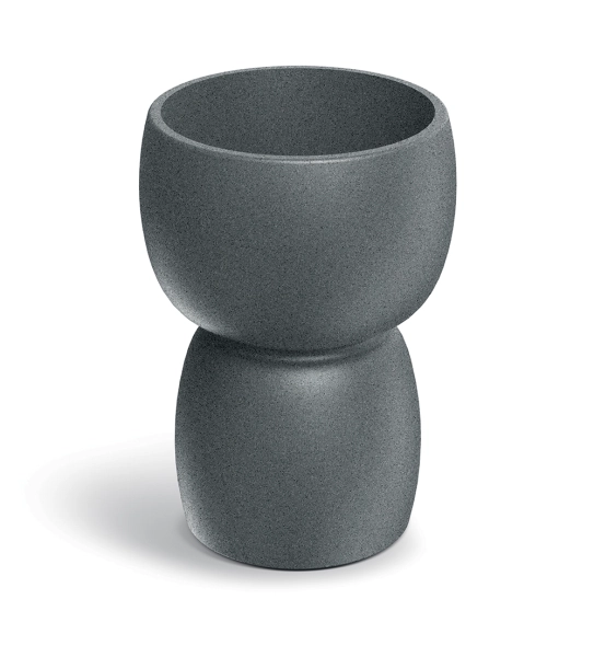 Donica dekoracyjna szara granitowa 30 cm Duala Round TDR30_105GR_tiny_granite