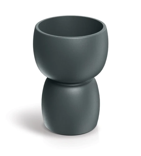 Donica dekoracyjna grafit 30 cm Duala Round ETHICK TDR30_107GR_graphite