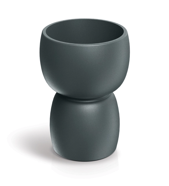 Donica dekoracyjna grafit 30 cm Duala Round ETHICK TDR30_107GR_graphite