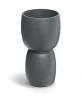 Donica ozdobna szara ciemna granit 30 cm Duala Round Slim TDS30_105GR