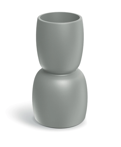 Donica wysoka szara beton 30 cm Duala Round Slim TDR30S_106GR odwrócona