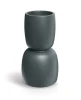 Donica wysoka 40 cm grafitowa Duala Round Slim TDR40S_107GR odwrócona