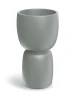 Donica ozdobna 40 cm szara jasna beton Duala Round Slim TDR40S_106GR
