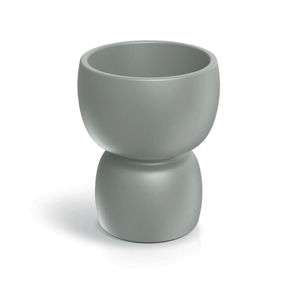 Donica wysoka szara jasna beton 40 cm Duala Round TDR40_106GR
