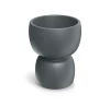 Donica dekoracyjna szara ciemna 40 cm Duala Round TDR40_105GR