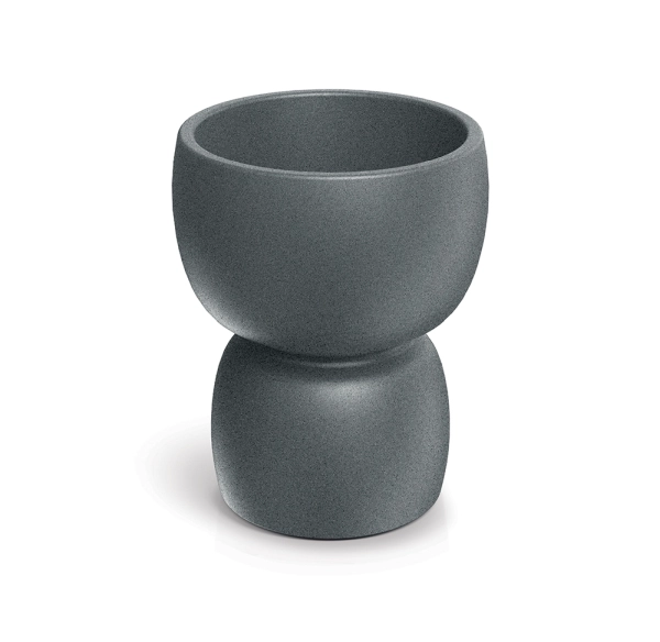 Donica dekoracyjna szara ciemna 40 cm Duala Round TDR40_105GR