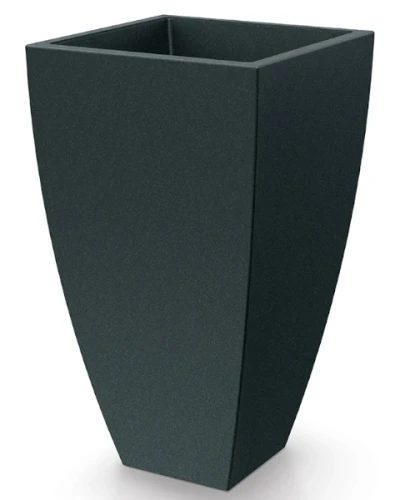 donica kwadratowa wysoka na drzewka czarna 100 cm Mooda.webp