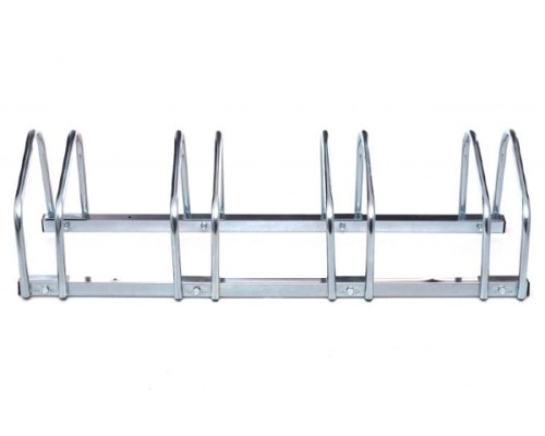 Stojak na 4 rowery metalowy ocynkowany 95 x 33 x 27 cm widok na wprost