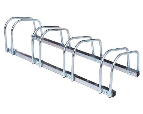 Stojak na 4 rowery metalowy ocynkowany 95 x 33 x 27 cm widok tyłu