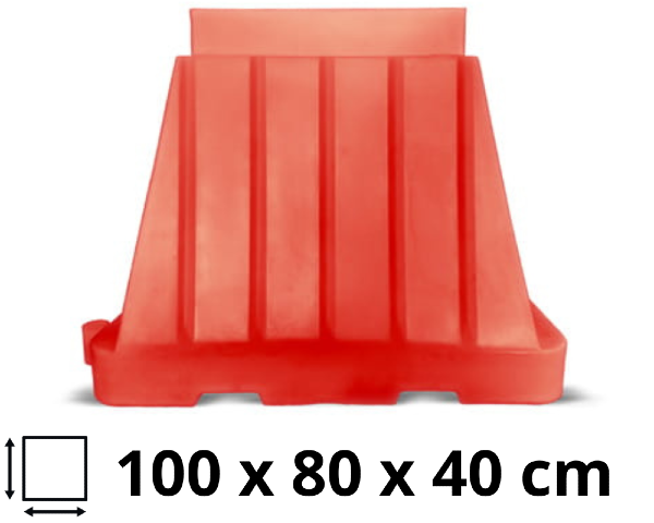 Bariera drogowa czerwona Tradi szer. 100 cm