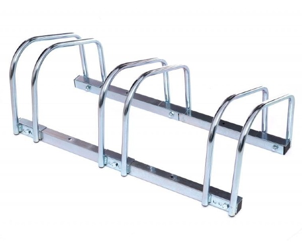 Stojak na 3 rowery metalowy ocynkowany 70 x 33 x 27 cm prezentacja tyłu