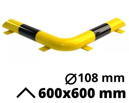 Odbojnica paletowa narożna 600x600 mm śr. 108 mm