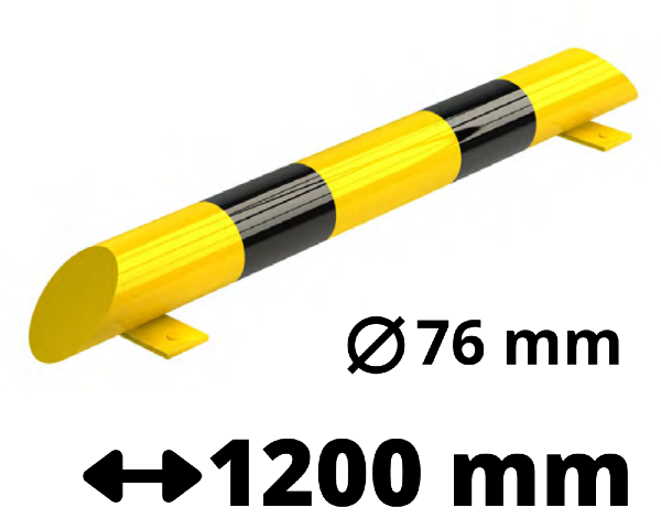 Odbojnica paletowa prosta 1200 mm śr. 76 mm