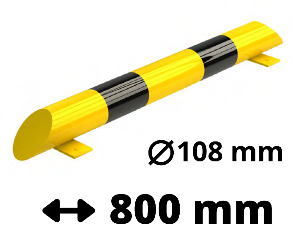 Odbojnica paletowa prosta 800 mm śr. 108 mm