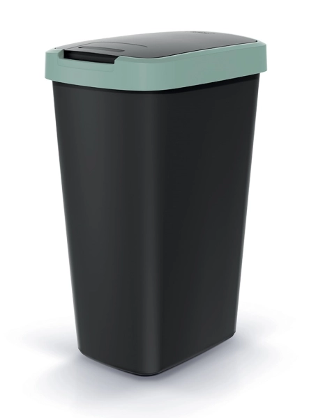 Kosz na śmieci 45 litrów zielony / czarny Compacta Q Flap Keden NSAB45-5575C_S411