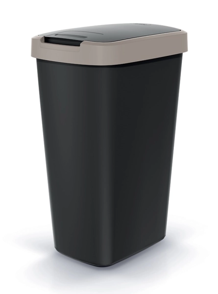 Kosz na śmieci 45 litrów brązowy / czarny Compacta Q Flap Keden NSAB45-WG5C_S411