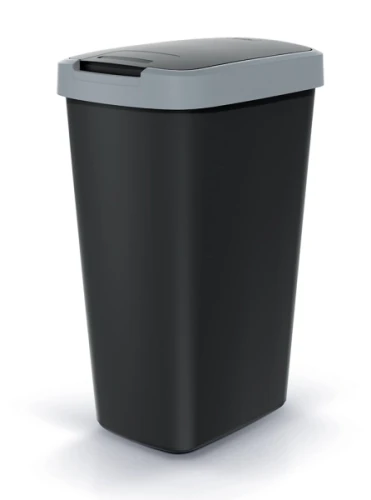 Kosz na odpady 45 litrów szary / czarny Compacta Q Flap Keden NSAB45_429U