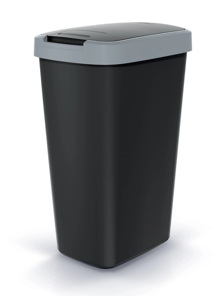 Kosz na odpady 45 litrów szary / czarny Compacta Q Flap Keden NSAB45_429U