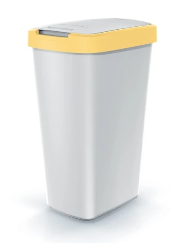 Kosz na odpady 45 litrów żółty / szary Compacta Q Flap Keden NSAB45_1215C_427C