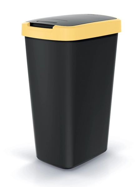 Pojemnik na śmieci 45 litrów żółty / czarny Compacta Q Flap Keden NSAB45-1215C_S411
