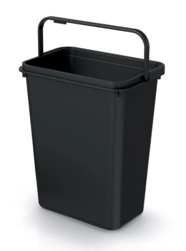 Kosz na śmieci z rączką czarny 10 L Systema Basic NKS10B