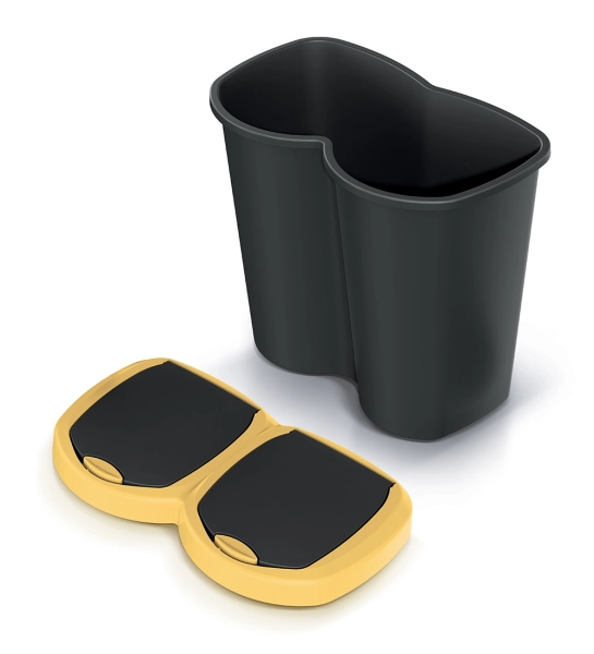 Pojemnik na odpady 40L czarny Compacta B Duo Keden