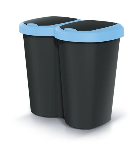 Pojemnik na śmieci 40 litrów niebieski / czarny Compacta B Duo Keden