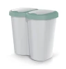 Kosz na śmieci 40 litrów zielony / szary Compacta B Duo Keden