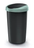 Kosz na śmieci 50 litrów czarny zielony Compacta R Flap Keden