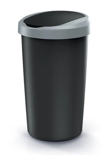 Pojemnik na odpady 50 litrów szary czarny Compacta R Flap Keden