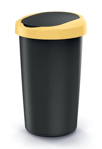 Pojemnik na śmieci 25 litrów żółty czarny Compacta R Flap Keden