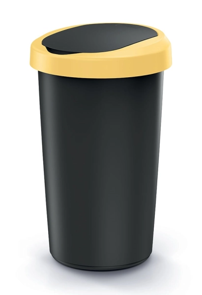 Pojemnik na śmieci 25 litrów żółty czarny Compacta R Flap Keden