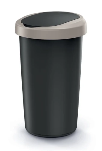 Kosz na śmieci 25 litrów brązowy czarny Compacta R Flap Keden