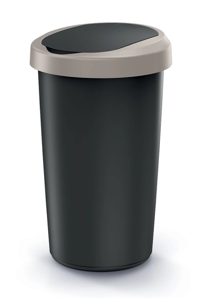 Kosz na śmieci 25 litrów brązowy czarny Compacta R Flap Keden