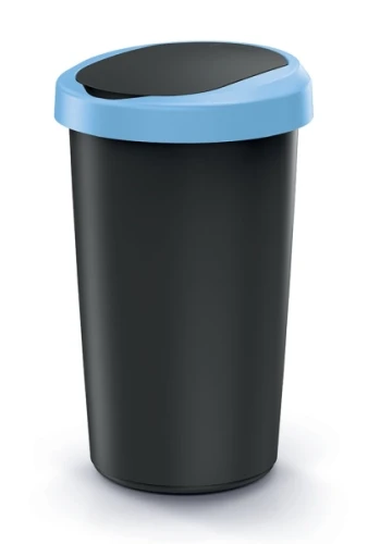 Kosz na śmieci 25 litrów niebieski czarny Compacta R Flap Keden