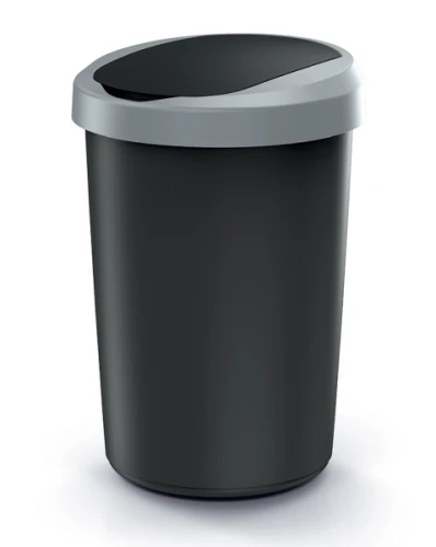 Pojemnik na odpady 40 litrów szary czarny Compacta R Flap Keden