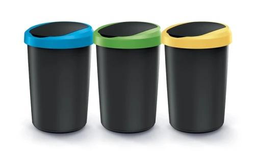 zestaw koszy na śmieci 3 x 40 L Compacta R Flap Set marki Keden