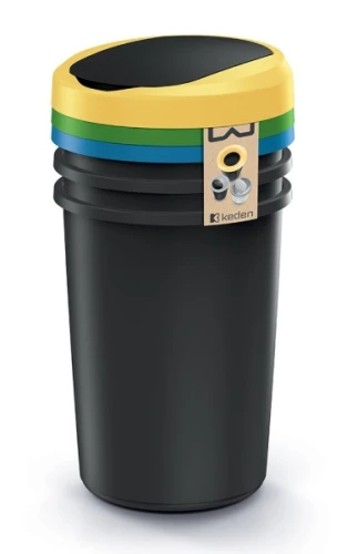Pojemniki na odpady segregowane 3x40L Compacta R Flap Set marki Keden