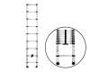 Drabina aluminiowa teleskopowa 260 cm 9 szczebli